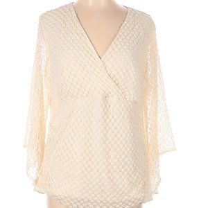Style & Co.  Lace Bell Sleeve V-Neck Top